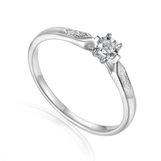 Pierścionek z białego złota SOLITER Magic 6ł bis-0,07ct AW 73503 W białe złoto próba 585 Pierścionek z białego złota SOLITER Magic 6ł bis-0,07ct AW 73503 W białe złoto próba 585