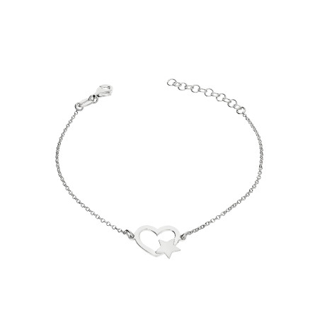 Bransoleta serce ramka z gwiazdką/rolo NI BRN33641 ROD próba 925