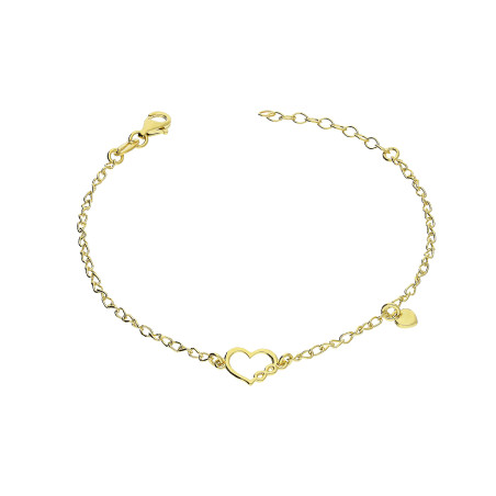 Bransoleta pozłacana serce z infinity i wiszące serduszko/anker NI BRN33956 GOLD próba 925