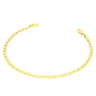 Bransoleta złota ażurowe łuski na taśmie próba 375