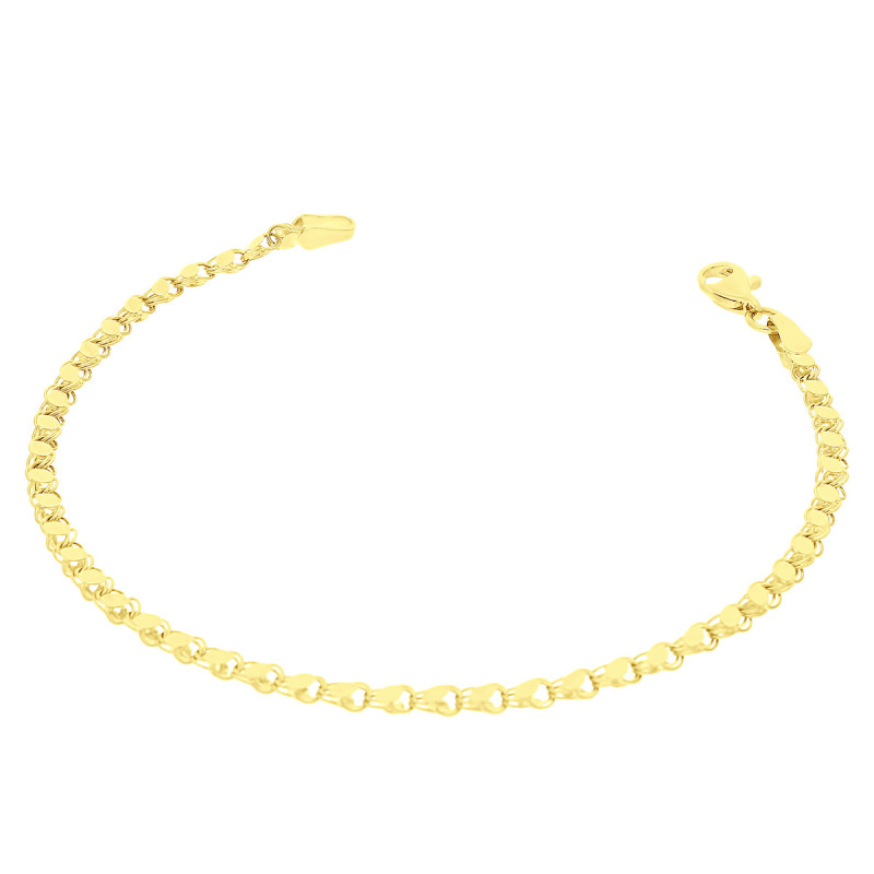 Bransoleta złota ażurowe łuski na taśmie próba 375