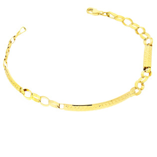 Bransoleta złota grawerowane rurki i owale AR X3RLB2624-DC próba 375