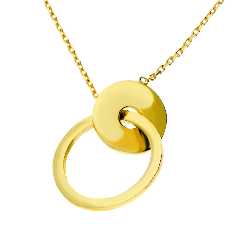 Naszyjnik złoty dysk+oponka przekładany/a MZ T23-NB-1115-2 próba 375