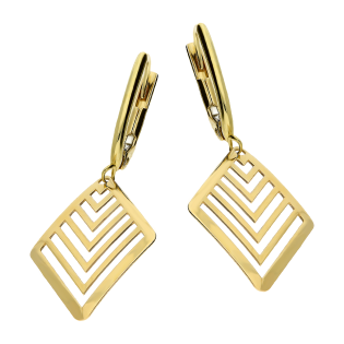 Kolczyki złote ażurowy deltoid w szpic/big.zam. AR VXXLKE2507-II próba 375