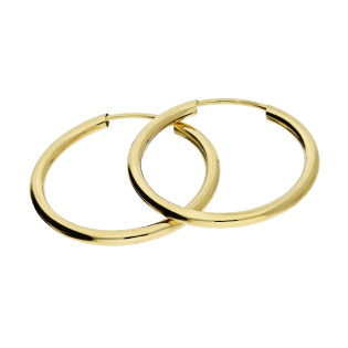 Kolczyki złote koła szarniry 25 mm