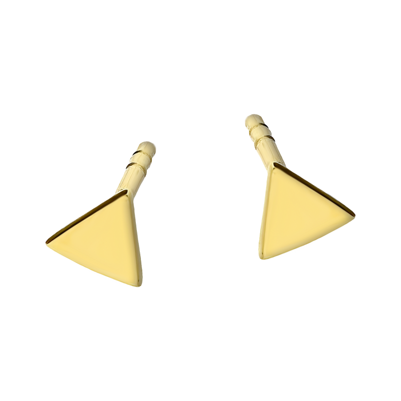 Kolczyki złote trójkąt blaszk/sztyft MZ T5-ES-1400 próba 585