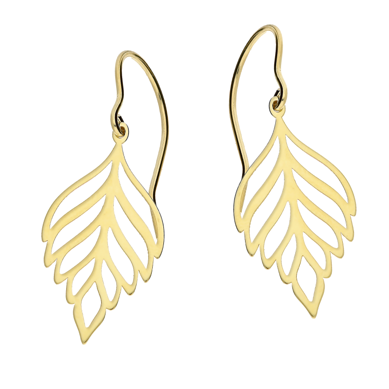 Kolczyki złote ażurowy liść/big.zam. MZ T23-E-LE-544 próba 375