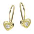 Kolczyki złote serce w sercu z cyrkonią próba 585