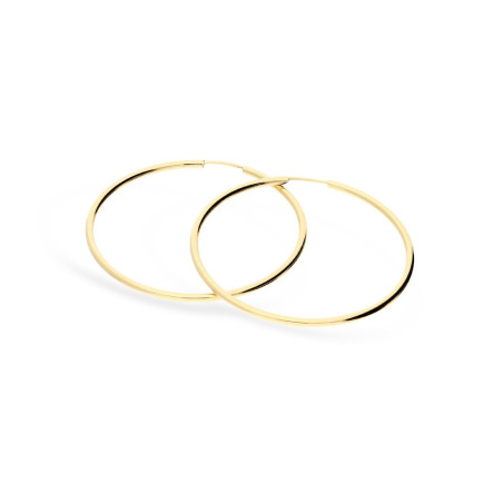 Kolczyki złote kółka szarniry 50mm OS GF160-50 próba 585