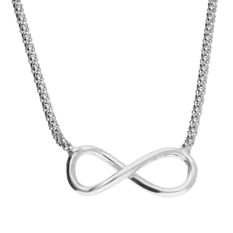 Naszyjnik srebrny infinity ramka/coreana NI XGI03596 ROD próba 925