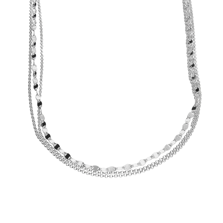 Naszyjnik srebrny potrójny splot blaszki i rolo NI XGI05028 ROD próba 925