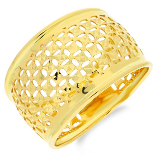 Pierścionek złoty blaszka beczułka AR VXXDCLKR0653 próba 375