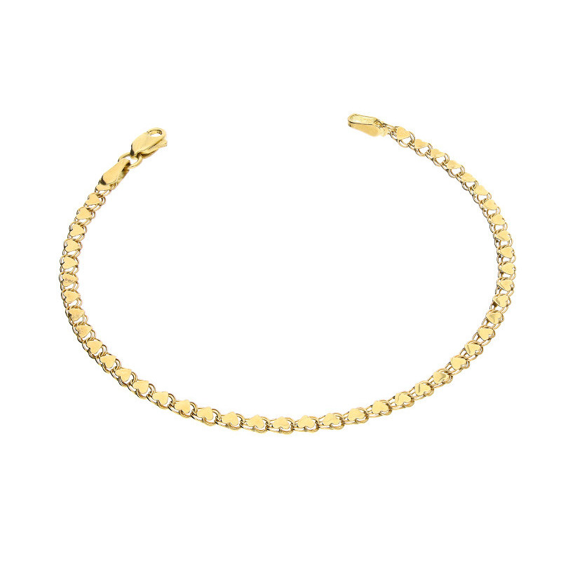 Bransoleta serca blask na taśmie ażur AR XNC0019 próba 585