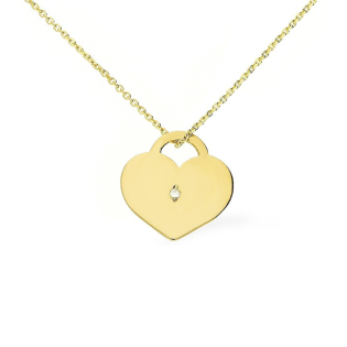 Naszyjnik złoty Happy Diamond serce z diamentem BE C-015