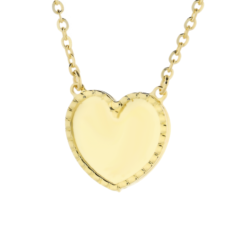 Naszyjnik złoty dwustronne serce/rolo OS 129-L315 próba 585