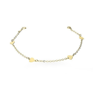 Bransoleta złota z serduszkami AR VX3FOR9B0093 próba 375