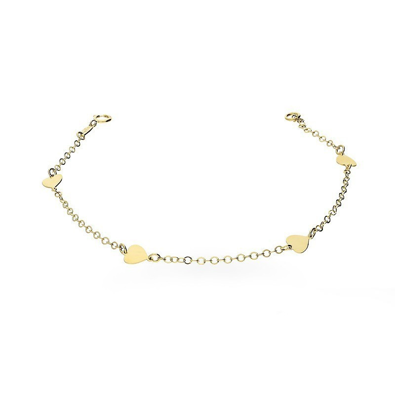 Bransoleta złota z serduszkami AR VX3FOR9B0093 próba 375