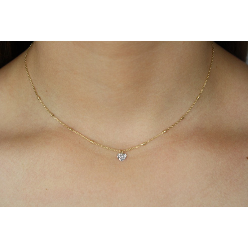 Naszyjnik damski serduszko AR VX6FOR6N200676-YW-DC próba 375