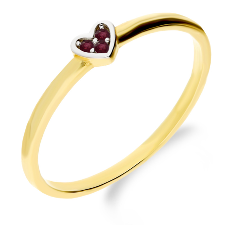 Pierścionek złoty serce z cyrkoniami AR VX7-VX5ZR200638-YB-RU próba 585