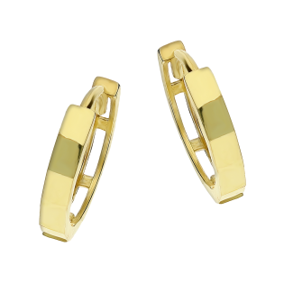 Kolczyki złote kółka 10mm tafla/zatrzask AR X4NHUE2241-DC próba 585