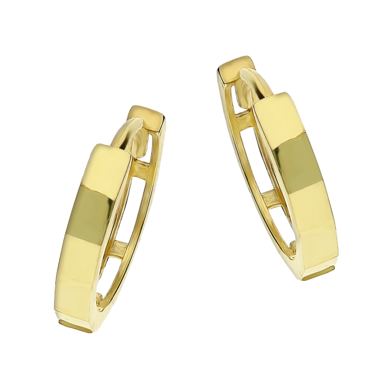 Kolczyki złote kółka 10mm tafla/zatrzask AR X4NHUE2241-DC próba 585