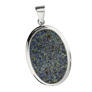 Zawieszka srebrna agat druzji z tytanem Brazylia GX MINERALS GX-agd-30 próba 925