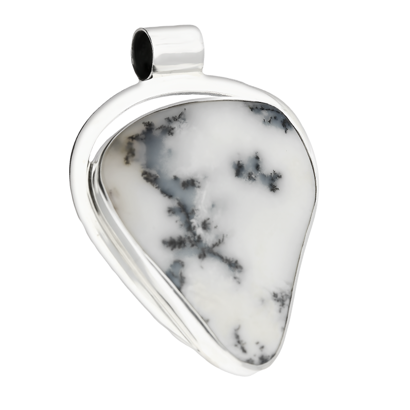 Zawieszka srebrna agat dendrytowy Turcja GX MINERALS GX-agden-31 próba 925