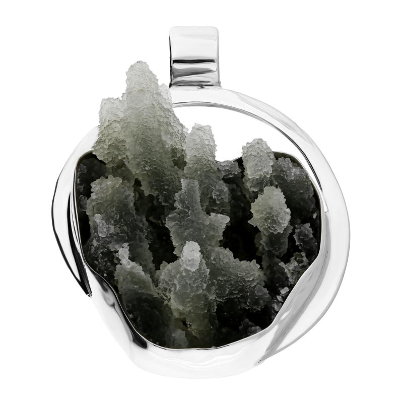 Zawieszka srebrna chalcedon naciekowy Indie GX MINERALS GX-chal-5 próba 925