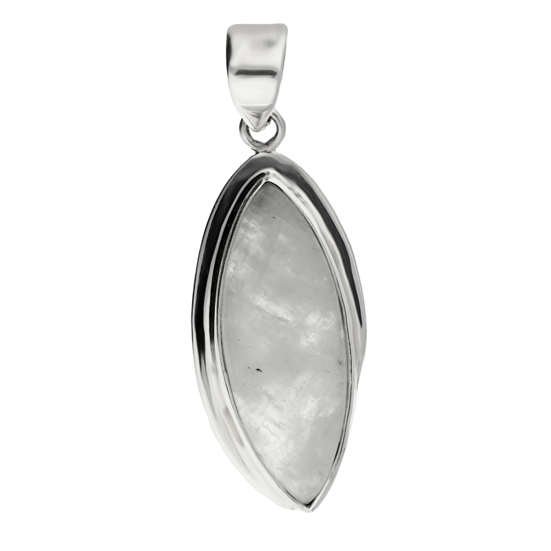 Zawieszka srebrna kamień księżycowy Madagaskar GX MINERALS GX-kmks-24 próba 925