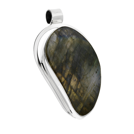 Zawieszka srebrna labradoryt Madagaskar GX MINERALS GX-lab-41 próba 925