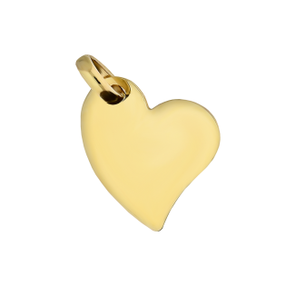 Serduszko złote gładkie w szpic bokiem AR X3SMLKP0188-3 próba 375