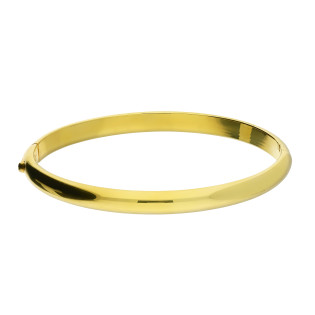 Bransoleta pozłacana bangla gładka 6mm półokrągła M3-013 GOLD próba 925