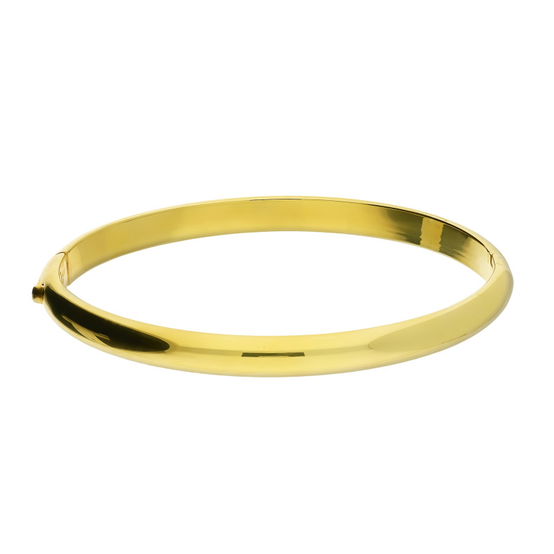 Bransoleta pozłacana bangla gładka 6mm półokrągła M3-013 GOLD próba 925