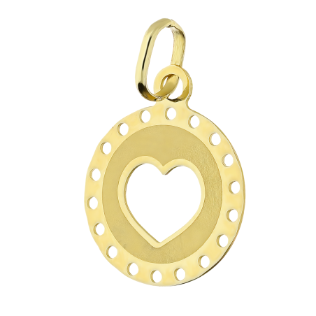 Serduszko złote wycięte w kole CB B-459 próba 585