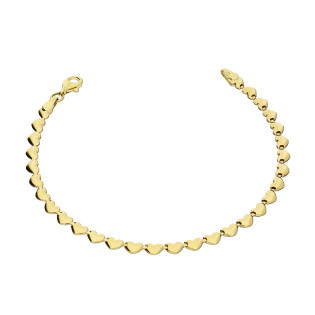 Bransoleta złota rząd wypukłych serduszek AR XSTB1258-III próba 375