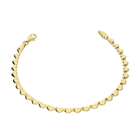 Bransoleta złota rząd wypukłych serduszek AR XSTB1258-III próba 375