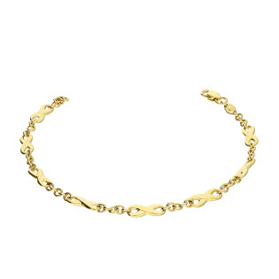 Bransoleta złota infinity ramka x9/rolo AR XSTB14398 próba 585