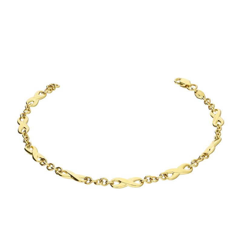 Bransoleta złota infinity ramka x9/rolo AR XSTB14398 próba 585