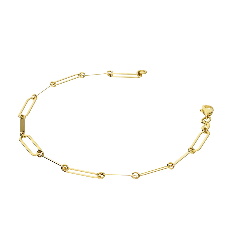 Bransoletka złota blaszki pełne i blaszki ramka