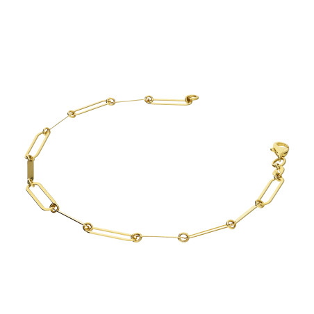 Bransoletka złota blaszki pełne i blaszki ramka