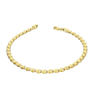 Bransoleta złota łuski na ażurowej taśmie