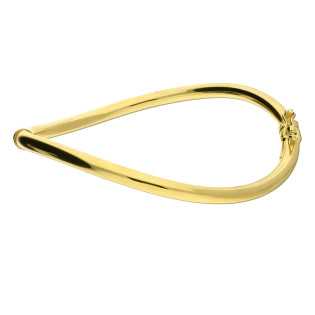 Bransoleta pozłacana gładka bangla wygięta M3-019 GOLD próba 925