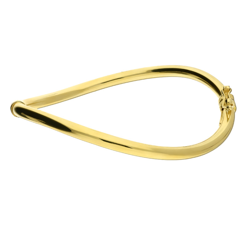 Bransoleta pozłacana gładka bangla wygięta M3-019 GOLD próba 925