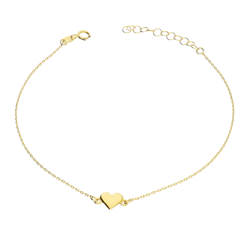 Bransoleta złota serce blask/anker DJ 0019 próba 585