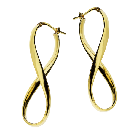 Kolczyki pozłacane ósemki podłużne/ang.zap M3-022 GOLD próba 925