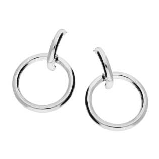 Kolczyki srebrne koło ramka 25mm na półkolu/sztyft M3-046 ROD próba 925