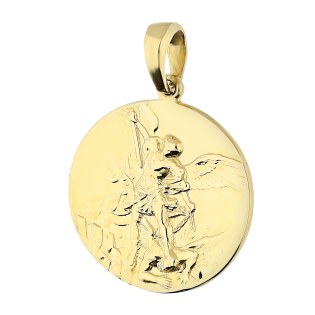Medalik złoty Archanioł w kole OS 96-5467-PE próba 585