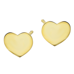Kolczyki złote serce blask/sztyft PW516 próba 375