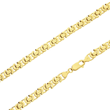 Łańcuszek srebrny pozłacany o splocie bizantyna