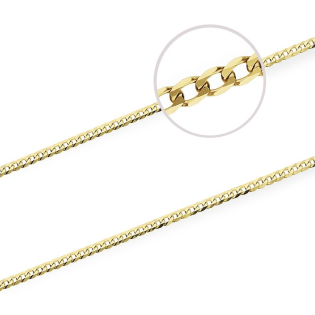 Łańcuszek srebrny pozłacany o splocie pancer BC 1102-040 EXF GOLD próba 925